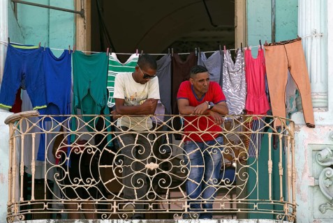 Two dark-skinned young men