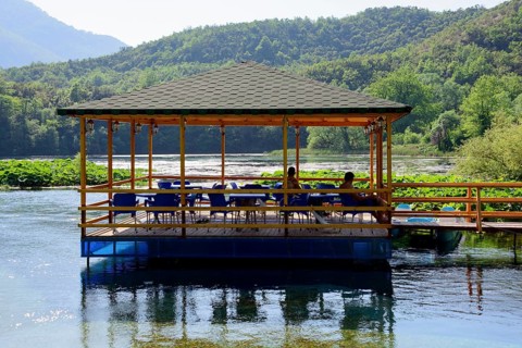 Pavilion in the river Bistrica