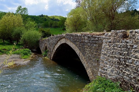 Stone arch bridge