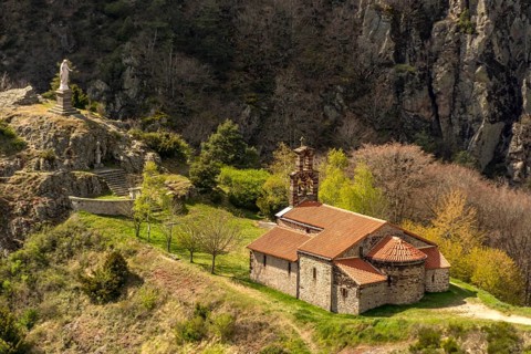 Notre-Dame-D'Estours chapel in the Gorges of Seuges river