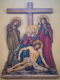 Sculptural representation of the Stations of the Cross