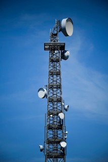 Mobile radio transmitting mastrc Dreilinden