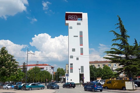 Red Tower observation tower at the Theatre Square