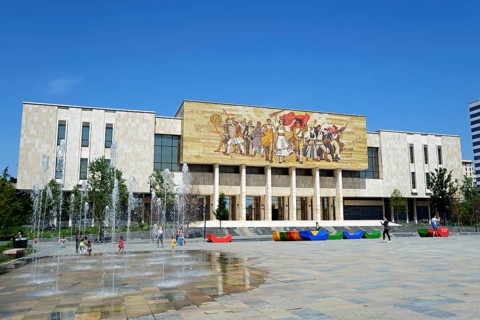 National Historical Museum with Shqiptaret mosaic