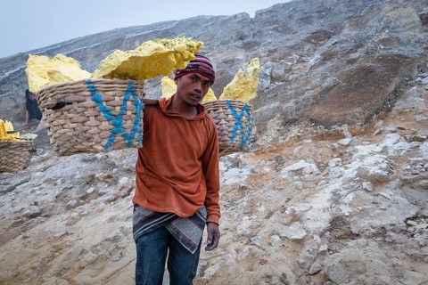 Sulphur carrier with sulphur