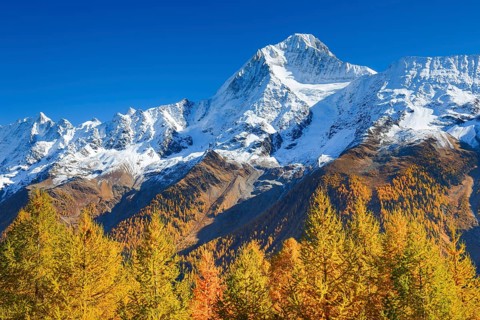 Freshly snow-covered Bietschhorn