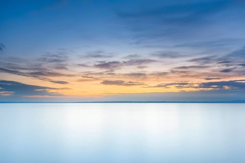 View from Arbon over Lake Constance at sunrise