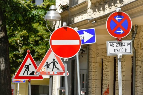 Forest of traffic signs