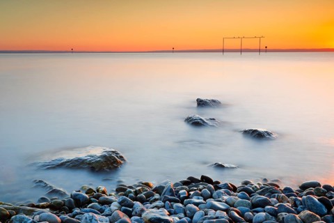 View from Arbon over Lake Constance at sunrise