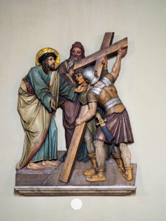 Sculptural representation of the Stations of the Cross