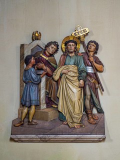 Sculptural representation of the Stations of the Cross