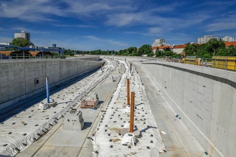 New construction of the A100 motorway