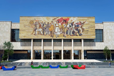 National Historical Museum with Shqiptaret mosaic