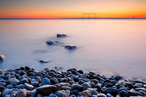 View from Arbon over Lake Constance at sunrise
