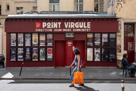 Theatre Le Point Virgule in the Jewish district of Marais