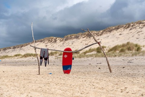 Surfboard and wetsuit
