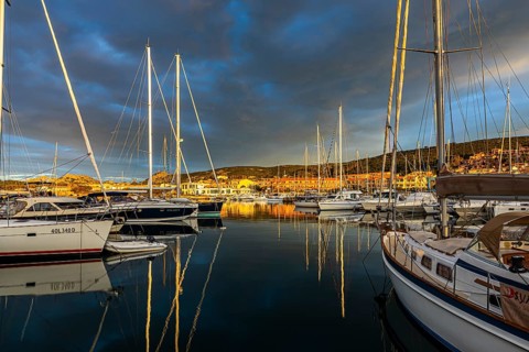 Palau marina in the evening light
