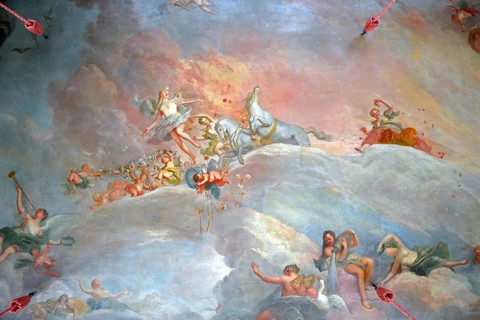 Ceiling Painting The Day Drives Out the Darkness in the Hall of Mirrors