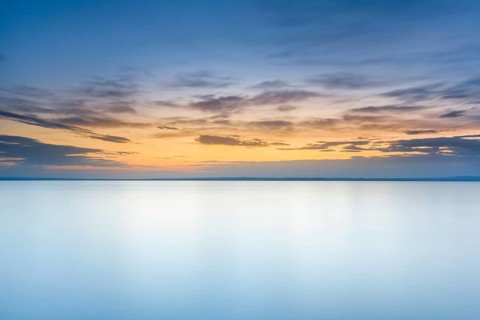 View from Arbon over Lake Constance at sunrise