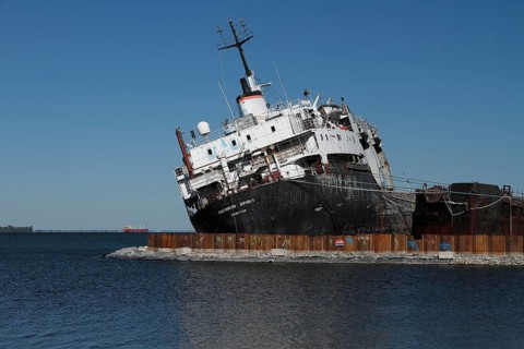 Shipbreaking site