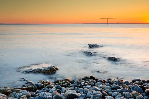 View from Arbon over Lake Constance at sunrise