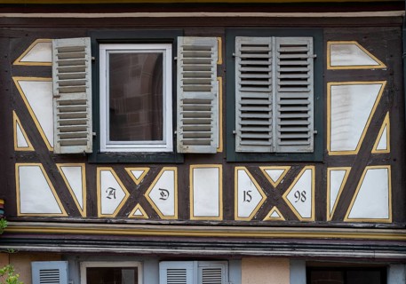 Half-timbered house from 1598 in the old town of Ladenburg