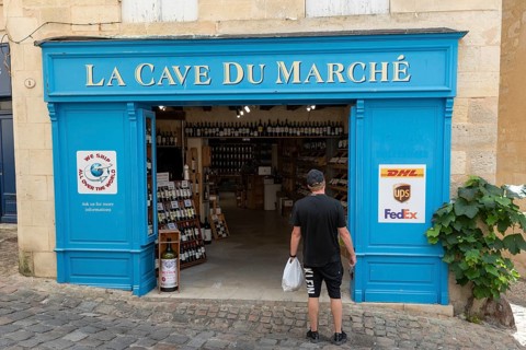 View into a wine shop