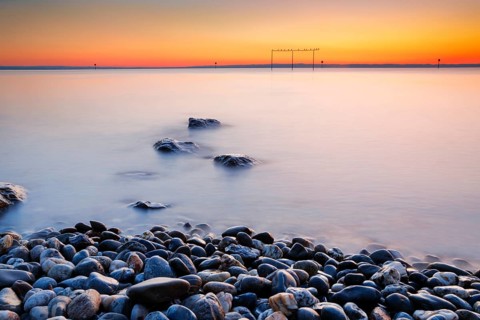 View from Arbon over Lake Constance at sunrise