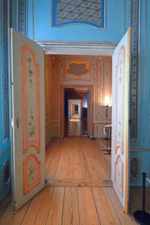 View through door