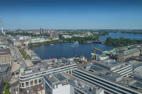 Inner Alster Lake and Outer Alster