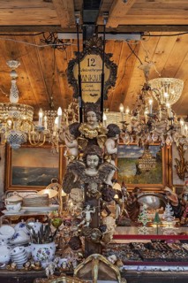 Chandeliers and bric-a-brac