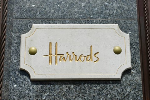 Sign Harrods Department Store