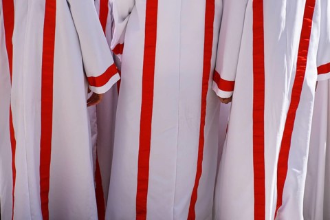 Acolytes during papal audience