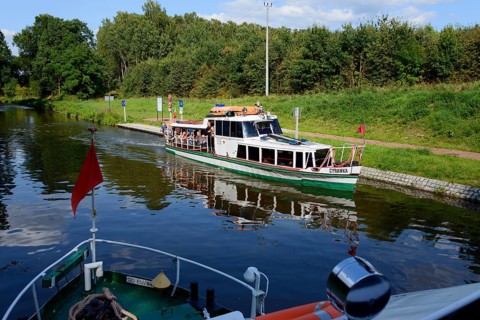 Ship Ostroda and passenger ship Cyranka