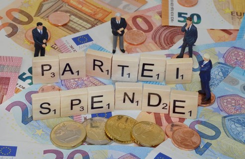 Symbol photo Economic term Party donation