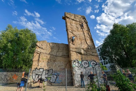 Climbing tower Schwedter Nordwand of the AlpinClub Berlin (DAV)