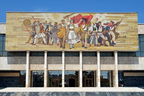 National Historical Museum with Shqiptaret mosaic