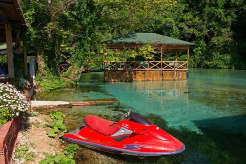 Pavilion in the river Bistrica