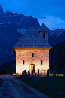 Catholic Church by Night