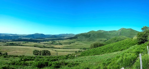 View of the Monts Dore in Auvergne Volcanoes Natural Park