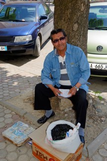 Man selling sunflower seeds