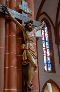Crucifix in the Catholic Church of junglefowl (Gallus)