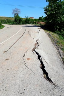 Road damage at Patresh