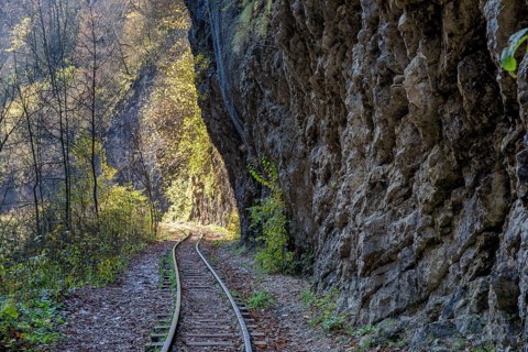 Railroad in Guam gorge