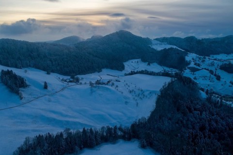 Winter landscape in the Swiss Jura