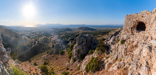 View over the island to the sea