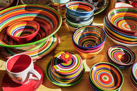 Colourful tableware