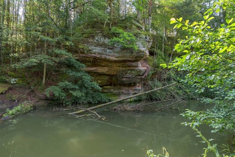 Rocks in the Schwarzachklamm with the Schwarzach