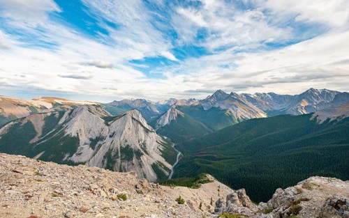 Mountain landscape with peaks