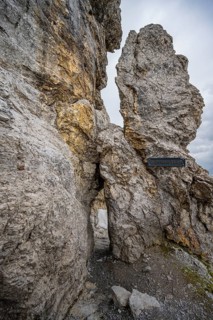 Rock hole on the hiking trail